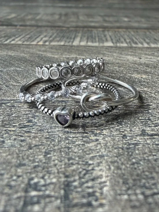 Sterling Silver Stacking Rings - Picture 2 of 6